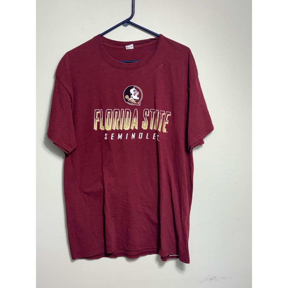 Hanes Florida State Seminoles T-Shirt XL Maroon FSU NCAA Graphic Tee Relaxed Fit